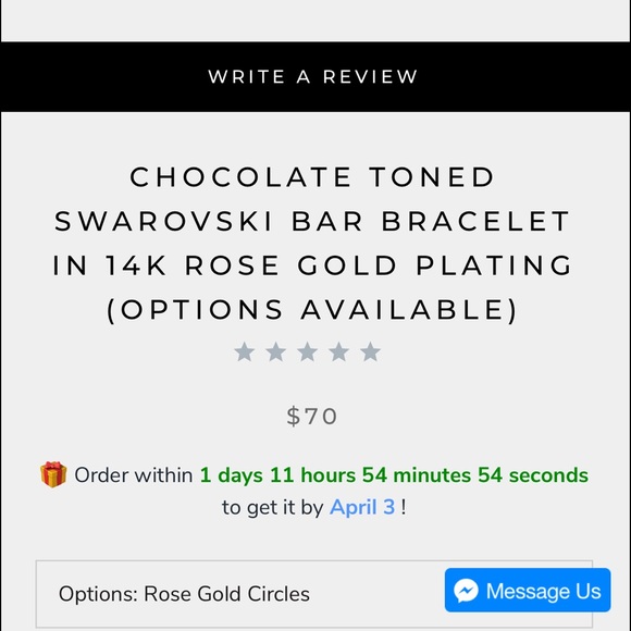 SWAROVSKI BAR BRACELET 14K ROSE GOLD PLATING Retails for $110 - Picture 7 of 8